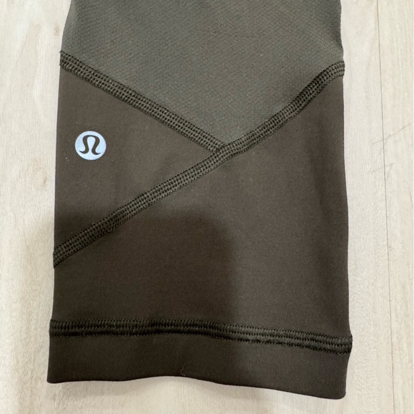 Lululemon Pace Rival Crop *22" Dark Olive Leggings Women's 4 Workout athletic - Picture 13 of 16